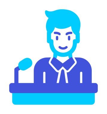 Konferans simgesi, vektör çizimi 