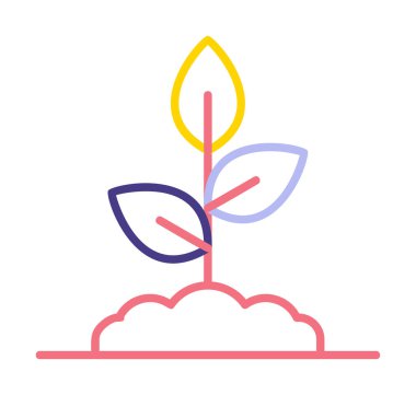 filizlenme simgesi, vektör illüstrasyonu  