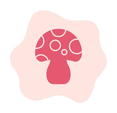 Mantar. Web simgesi basit illüstrasyon