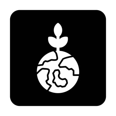 Dünya gezegeni ve vektör illüstrasyon tasarımını bırakıyor. Bastır Yeşil kavram                                          