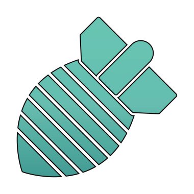 Kafatası vektör illüstrasyonlu bomba simgesi