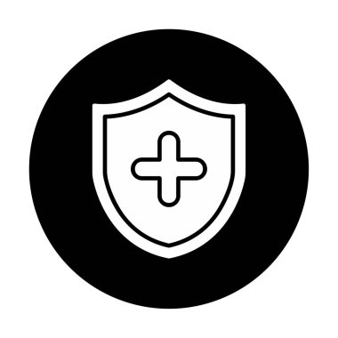 çapraz simgeli kalkan, vektör illüstrasyonu 