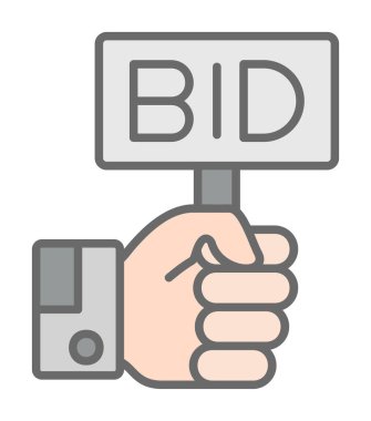 Erkekler teklif ile pankartı tutuyorlar.  