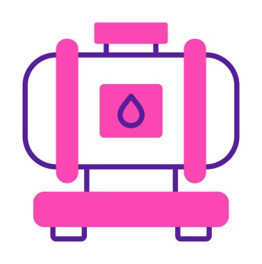 Fabrika tankı simgesi, vektör illüstrasyonu