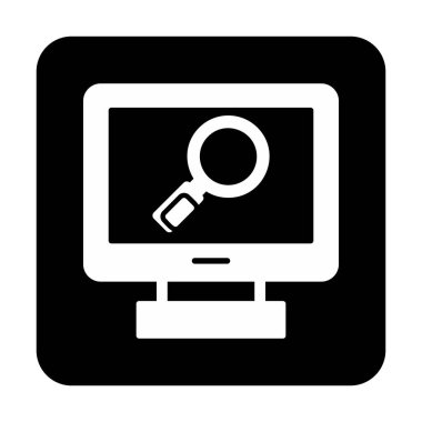 Büyütücü cam çizgi simgesi, arama konsepti