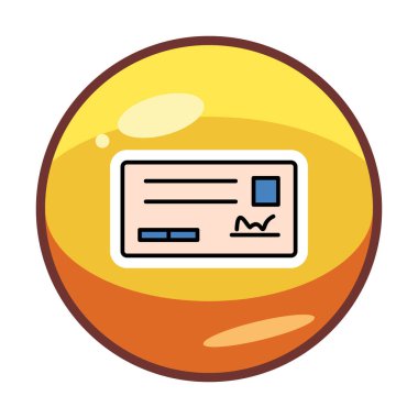 Çek çizgisi vektör simgesi