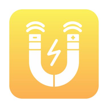 Manyetik alan simgesi, vektör illüstrasyonu