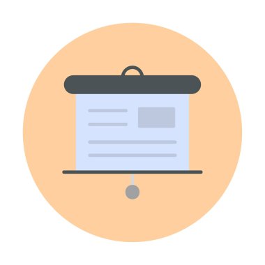 Sunum tahtası simgesi, vektör illüstrasyonu