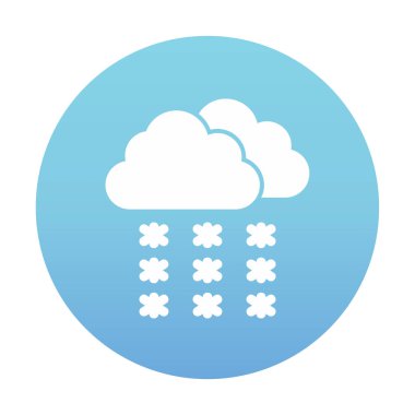 Basit kar yağışı simgesi, vektör çizimi