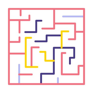 Labirent için labirent oyunu, çözüm. vektör