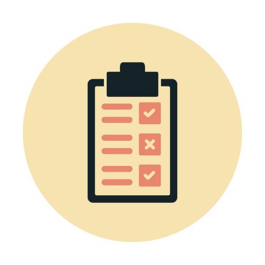 Kontrol listesi olan pano simgesi, vektör illüstrasyon tasarımı  