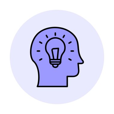 fikir konsepti simgesi, vektör illüstrasyon tasarımı                            