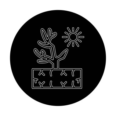 Mercan simgesi vektör illüstrasyonu