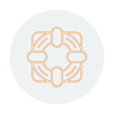 Bir cankurtaran simgesinin vektör illüstrasyonu