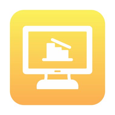 Çevrimiçi Veri Analizi vektör çizgi simgesi