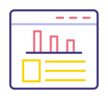 İstatistik simgesinin web vektör çizimi           