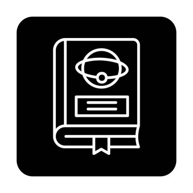 Vektör illüstrasyonu, Astronomi Kitabı simgesi  