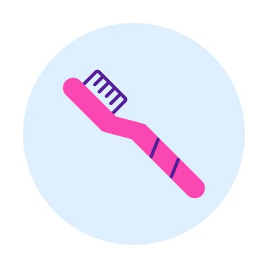 Basit diş fırçası nesne ikonu vektör illüstrasyonu