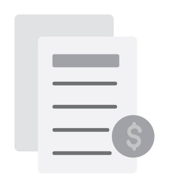 Bill düz simgesi, vektör illüstrasyonu