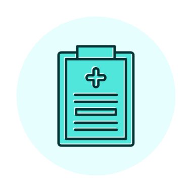 Tıbbi Kayıtlar ikonu. Basit resimleme                                 