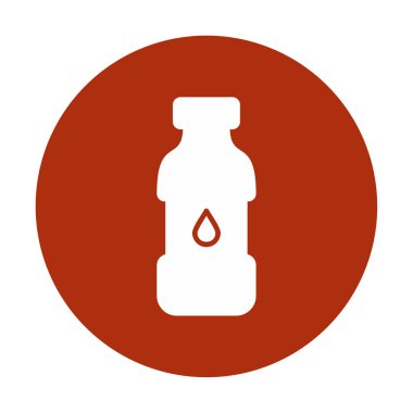 su şişesi simgesi, vektör illüstrasyonu    