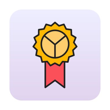 Rozet. Web simgesi basit illüstrasyon              