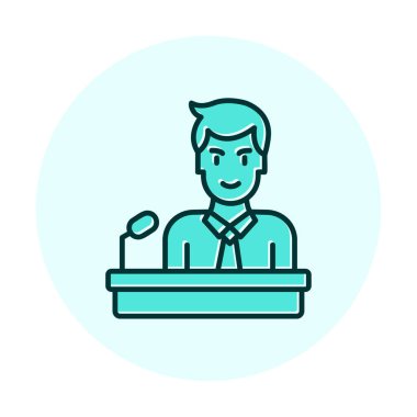 Konferans simgesi, vektör çizimi 