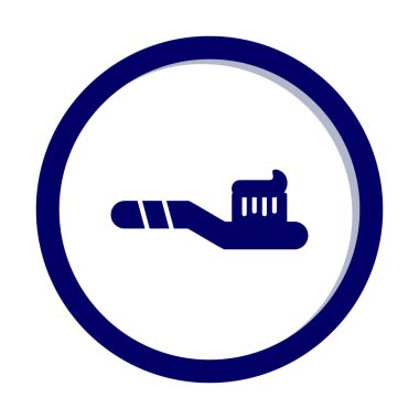 düz diş fırçası ikonu vektör illüstrasyon tasarımı