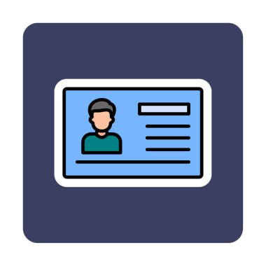 Visa belgesi simgesinin vektör illüstrasyonu 