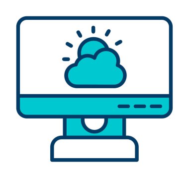 Hava Durumu Haber simgesi, vektör illüstrasyonu 