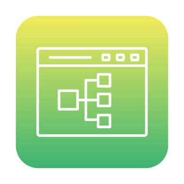 Çevrimiçi Akış Çizelgesi modern simgesinin vektör illüstrasyonu                  