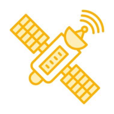 Uydu Simgesi, vektör illüstrasyonu 