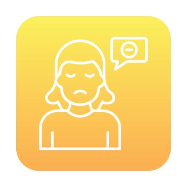 Negatif Düşünce konsepti ikon vektör çizimi