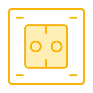 Modern Elektrik Soket simgesinin vektör illüstrasyonu       