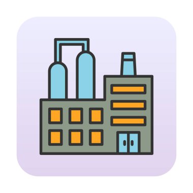 Factory icon, vector illustration simple design