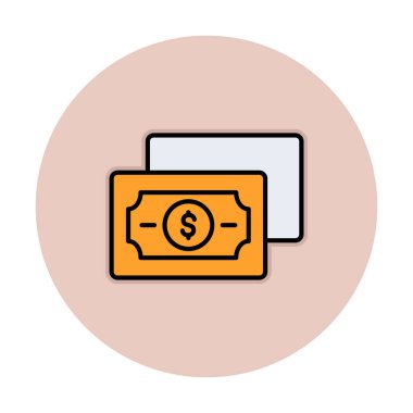 para düz simgesi, vektör illüstrasyonu