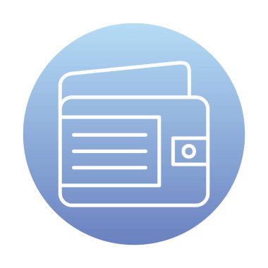 Cüzdan web simgesi, vektör illüstrasyon tasarımı