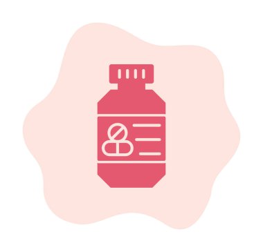 Hapları şişe simge vektör çizim   