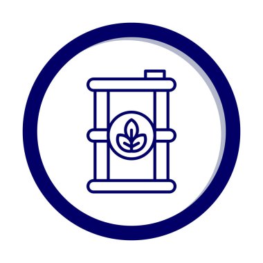 Bitki simgesi, biyoyakıt içeren taşıyıcının vektör çizimi 