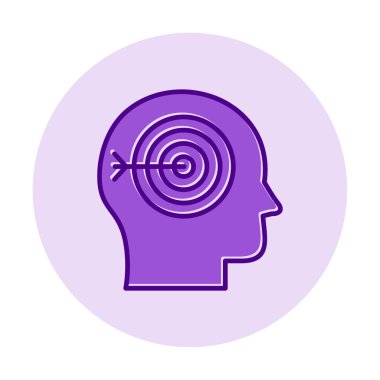 baş hedef simgesi, vektör illüstrasyonu 