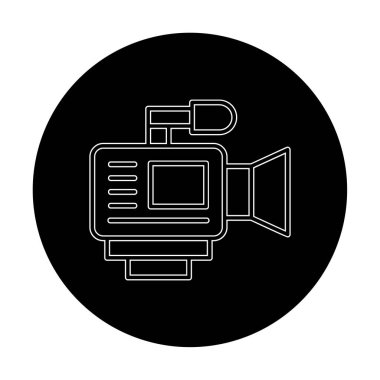 video kamera simgesi, vektör illüstrasyonu basit tasarım