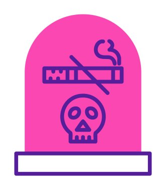 dumanı tüten simge, düz simge vektörü 