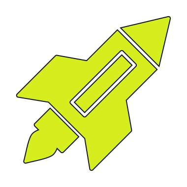 roket simgesi, vektör illüstrasyonu  