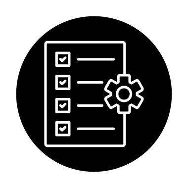 kontrol listesi renk simgesi. İnternet ve mobil uygulama için iş listesi. vektör izole çizimi. 