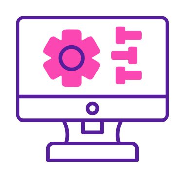 Ayarları web simgesi, vektör çizim              