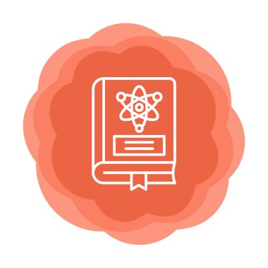 Fizik Kitabı vektör illüstrasyonu, simge ögesi arkaplanı