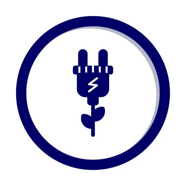 Basit Biyokütle eko enerji simgesi, vektör illüstrasyonu