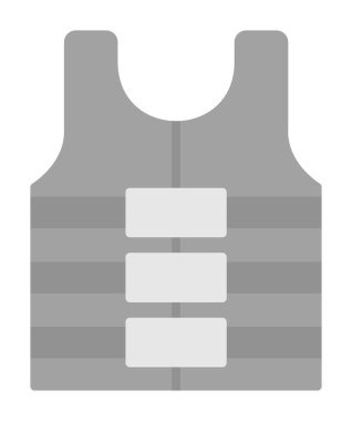 Can yeleği simge vektör çizim