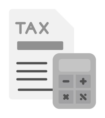 Vergi Hesaplama simgesi vektör illüstrasyonu                  