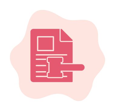 Açık artırma ya da Yargıç Tokmak simgesi düz stilde